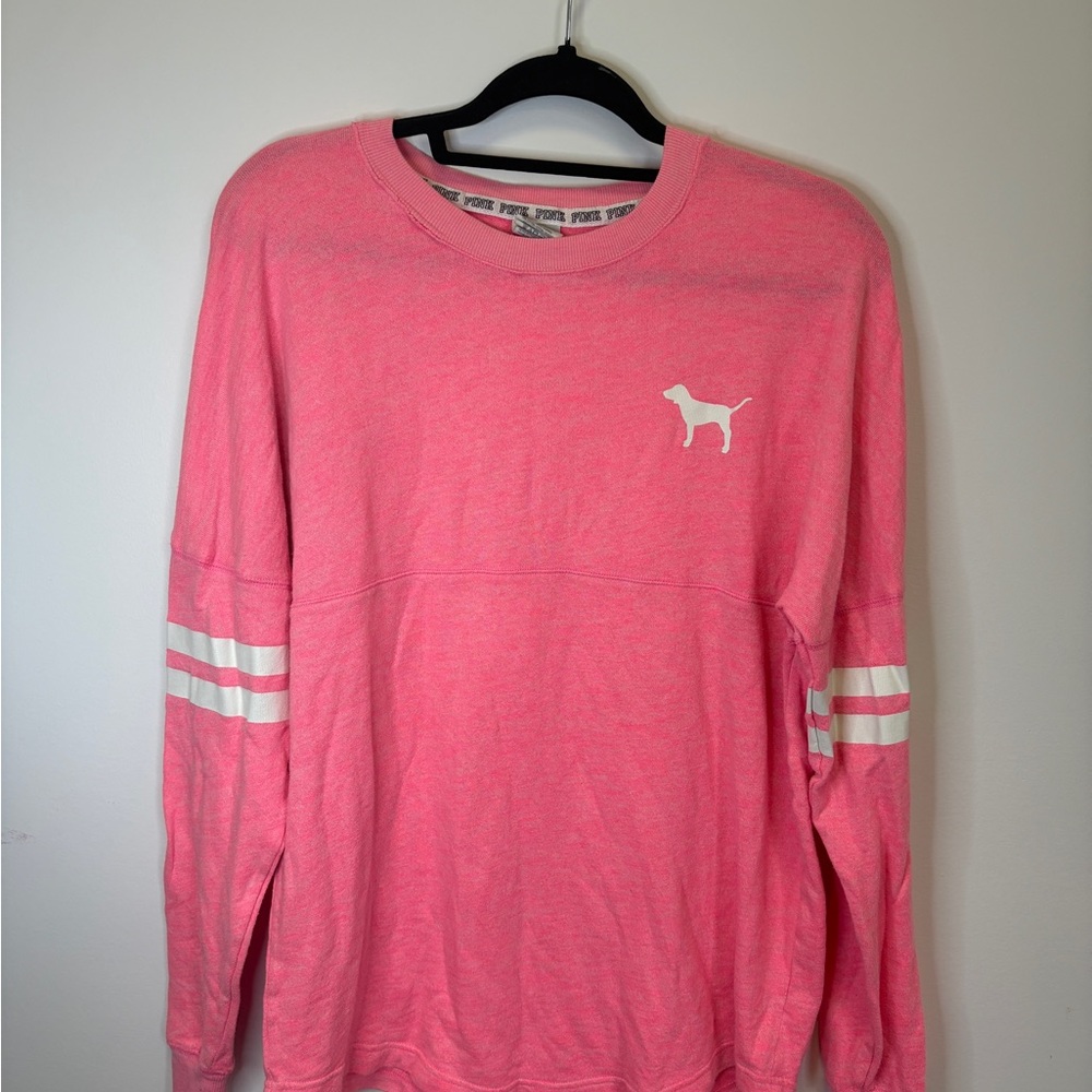 PINK Victoria's Secret Pink Sweatshirt with White Accents